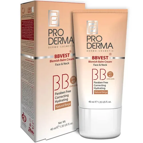 بی بی کرم ضدآفتاب بژطبیعی پرودرما SPF40