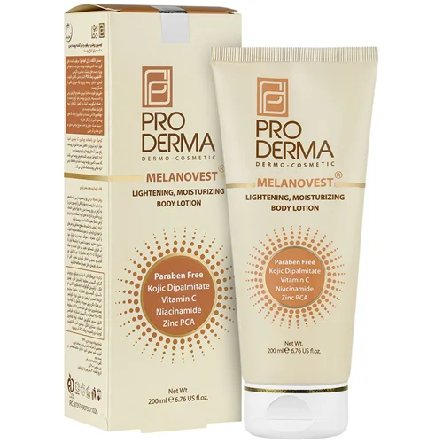 لوسیون روشن کننده پوست بدن پرودرما ملانووست