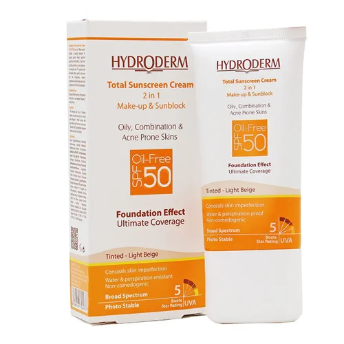 کرم ضدآفتاب فاقد چربی هیدرودرم بژروشن SPF50