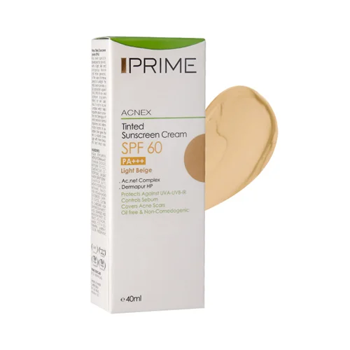 کرم آکنس ضدآفتاب چرب تا مختلط بژروشن پریم SPF60