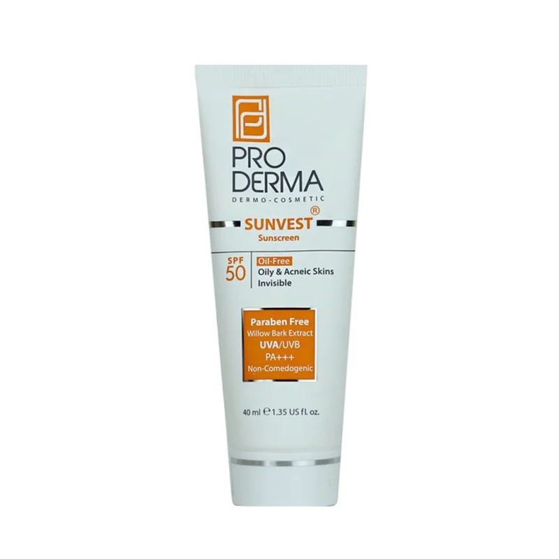 کرم ضدآفتاب فاقد چربی بی رنگ پرودرما  SPF50