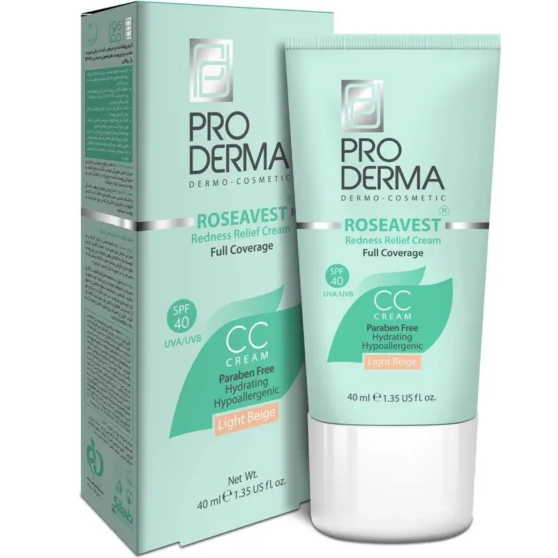 سی سی کرم ضدآفتاب بژروشن پرودرما SPF40