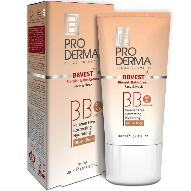 بی بی کرم ضدآفتاب بژطبیعی پرودرما SPF40