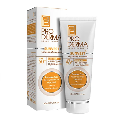 کرم ضدآفتاب و روشن کننده لک بژروشن پرودرما SPF50