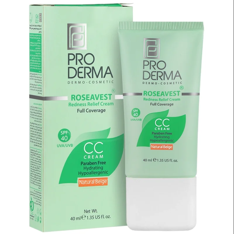 سی سی کرم ضدآفتاب بژطبیعی پرودرما  SPF40