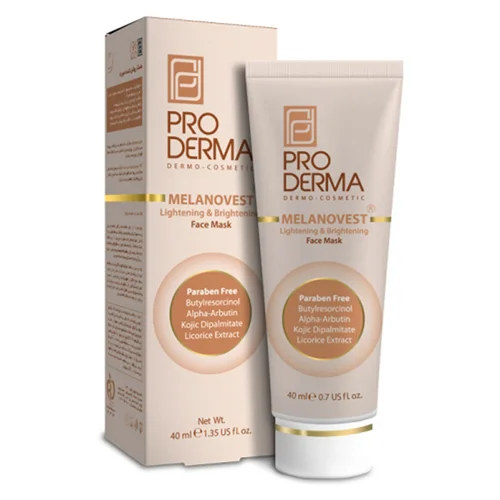 ماسک روشن کننده پوست صورت پرودرما ملانووست