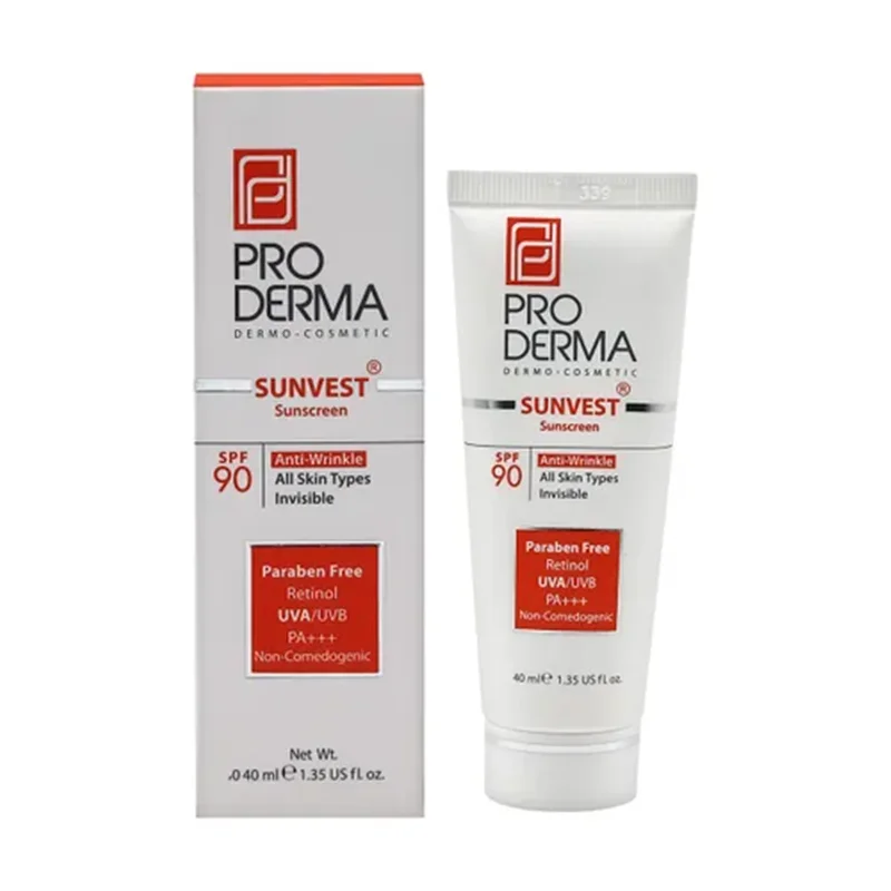 کرم ضدآفتاب و ضدچروک بی رنگ پرودرما SPF۹۰